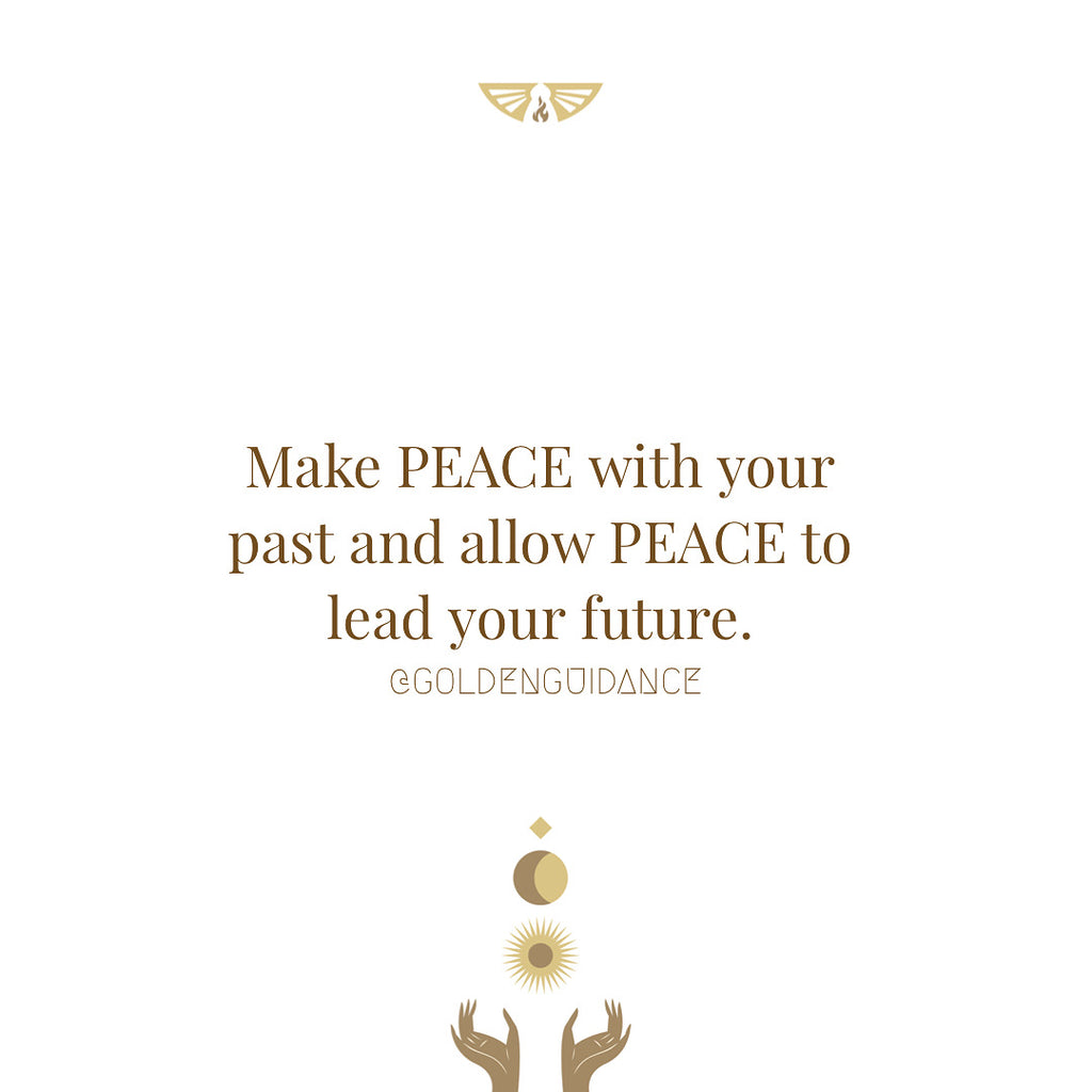 Let go of the past to move forward in peace.